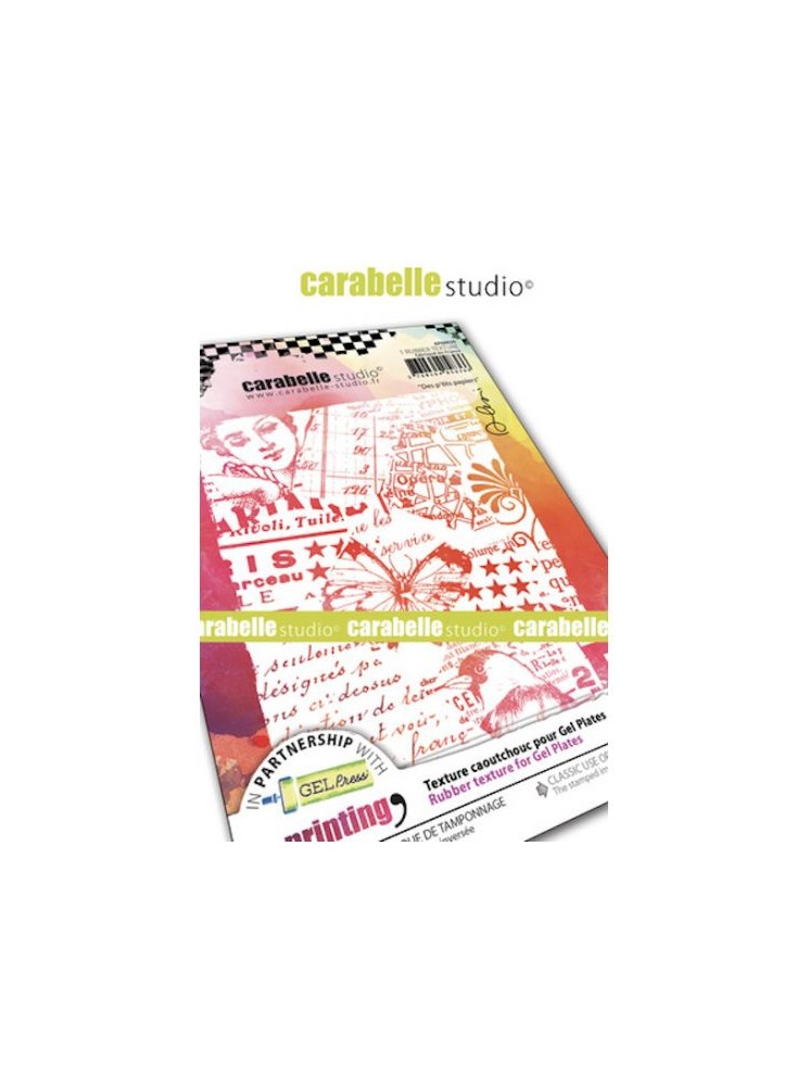 Plaque d'impression - Art printing : "Des p'tits papiers" - Carabelle