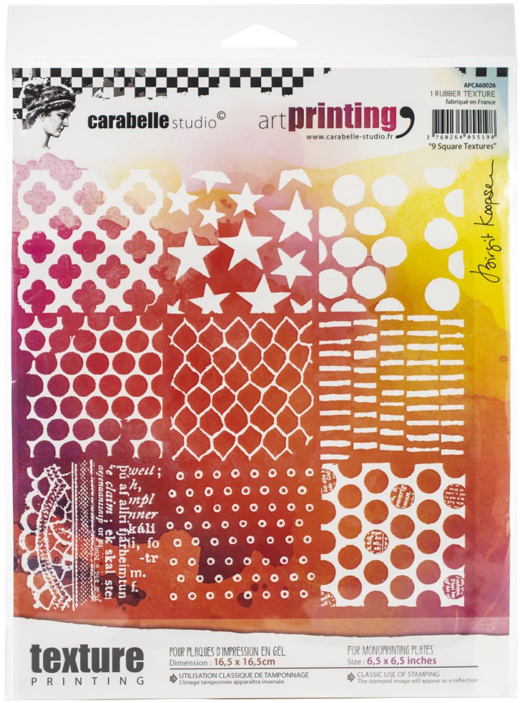 Plaque d'impression - Art printing : "9 squares textures"- Carabelle