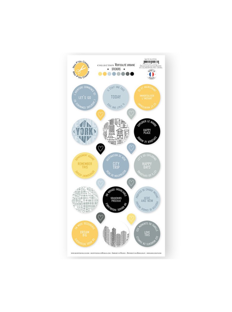 Stickers 1 - Collection "Verticalité Urbaine" -  Mes P'titx Ciseaux