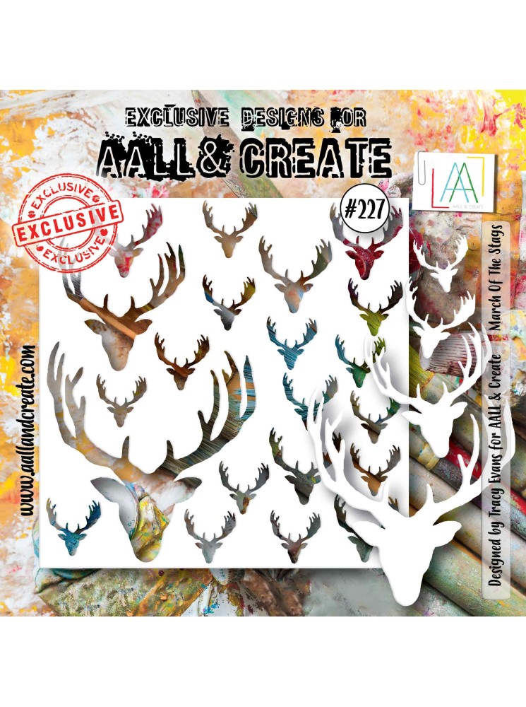 Stencil N°227 - March Of The Stags - Aall & create