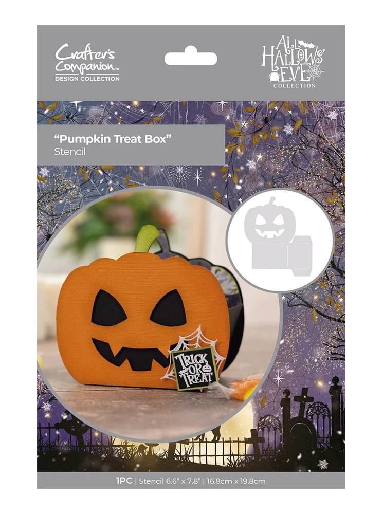 Pumpkin Treat Box - Stencil - Collection "All Hallows Eve" - Crafter's Companion