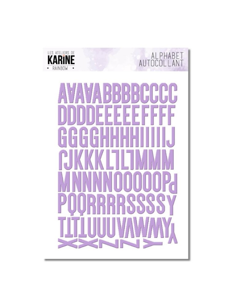 Alphabet Autocollant Lilas - Collection "Rainbow" - Les Ateliers de Karine