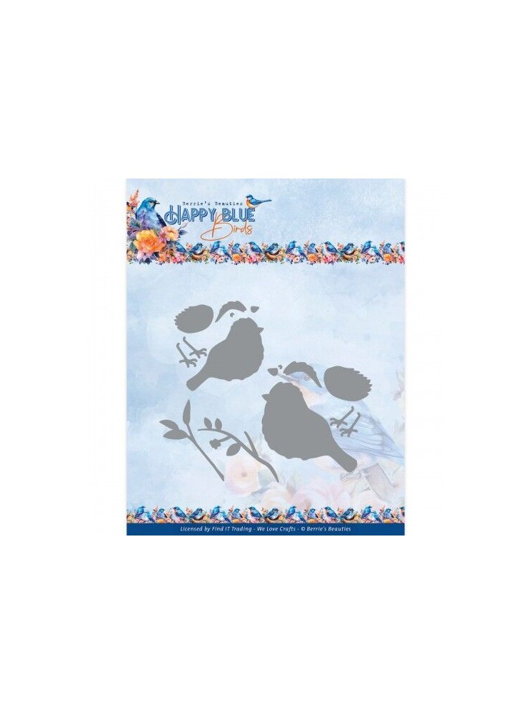 Happy Birds - matrice de découpe - dies - collection "Happy Blue Birds" - Find It