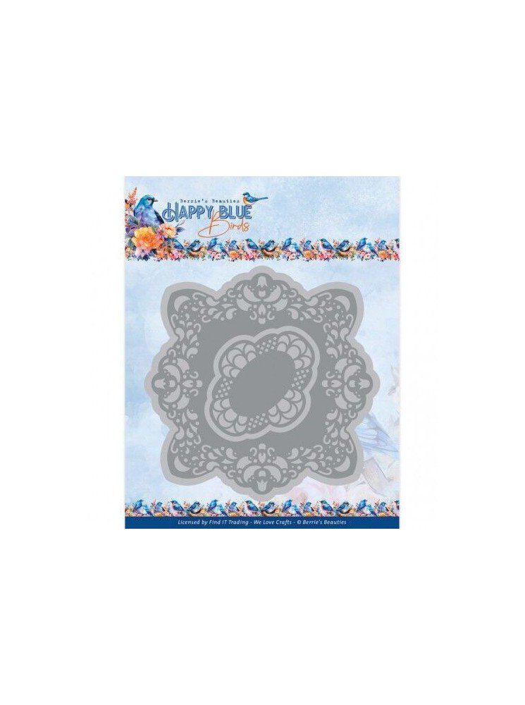 Happy Frame - matrice de découpe - dies - collection "Happy Blue Birds" - Find It