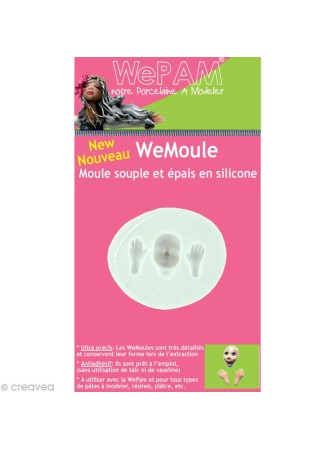 Moule silicone 3 D - visage - mains - Wepam
