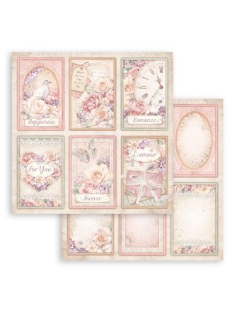 Pack papiers 20 x20 cm  - Collection "Romance Forever" - Stamperia