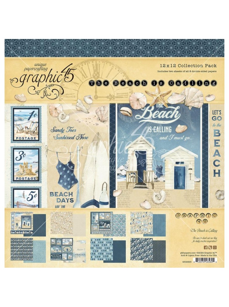 Pack papiers - Collection "The Beach Is Calling" - Graphic 45