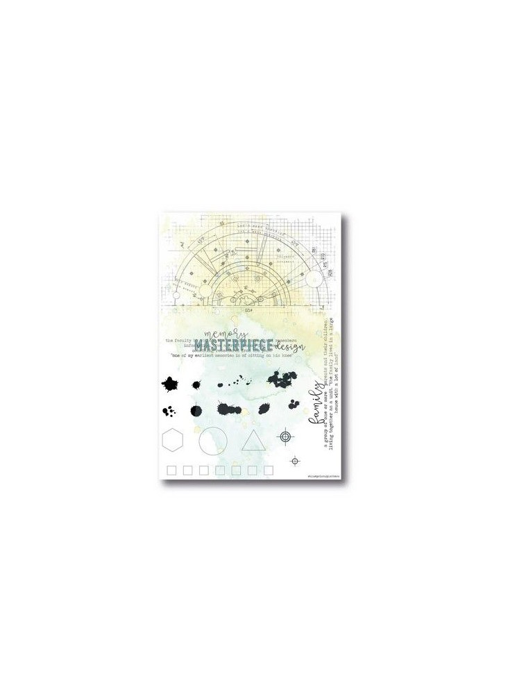 Blueprint Splatters - Tampon clear - Collection "Memory Planner" - Masterpiece