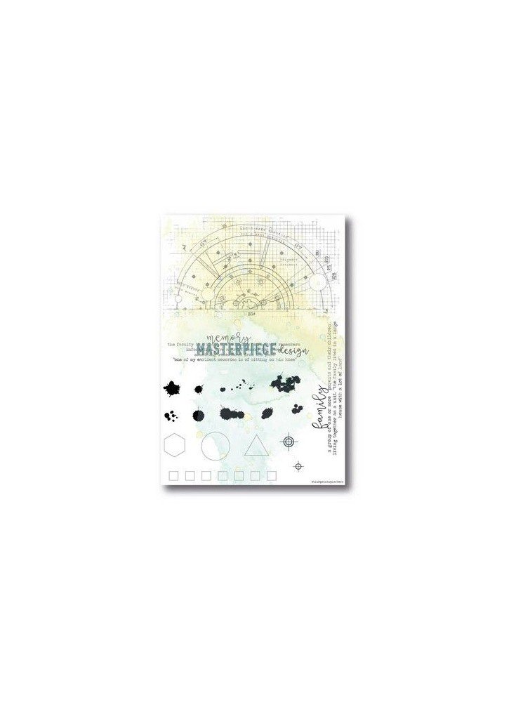 Blueprint Splatters - Tampon clear - Collection "Memory Planner" - Masterpiece