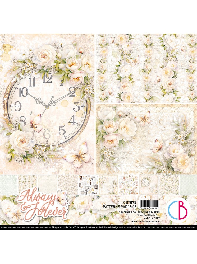 Pack papiers patterns - Collection "Always & Forever" - Ciao Bella