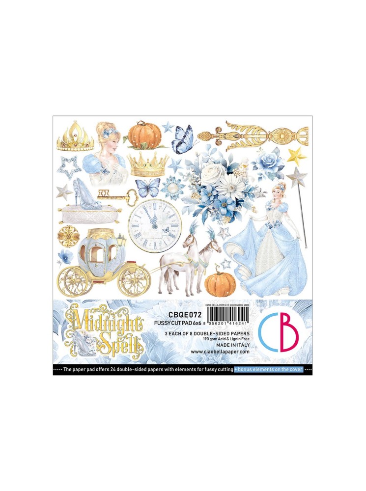 Pack papiers 15 x 15 cm - Collection "Midnight Spell" - Ciao Bella