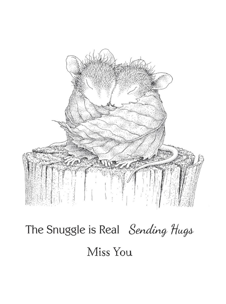 Snuggle Up - collection "House Mouse Designs" - Tampon cling - Spellbinders