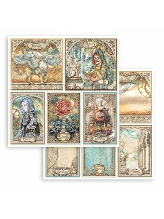 Pack papiers 20 x 20 cm  - "Collection "Sir Vagabond in Fantasy World" - Stamperia