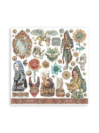 Pack papiers 20 x 20 cm  - "Collection "Sir Vagabond in Fantasy World" - Stamperia