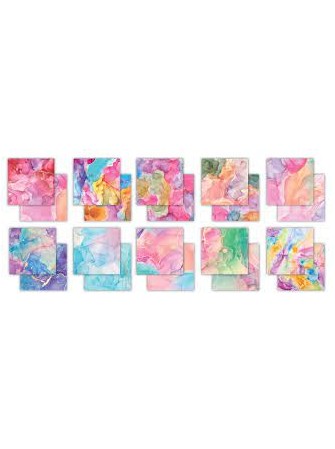Candy  - Collection "the essential - Ink Drops" - Kit papiers 8" x 8" - Craft Consortium