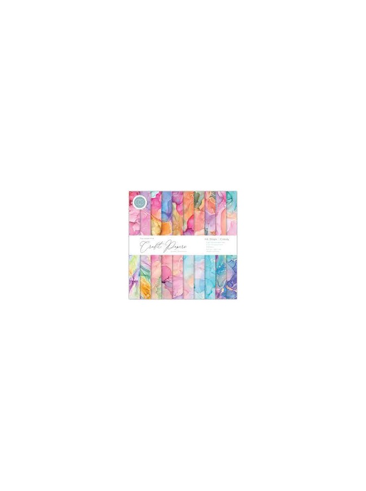 Candy  - Collection "the essential - Ink Drops" - Kit papiers 8" x 8" - Craft Consortium