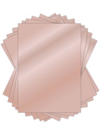 Pack 10 feuilles de papier Miroir A4 - Rose Gold - Craft Consortium