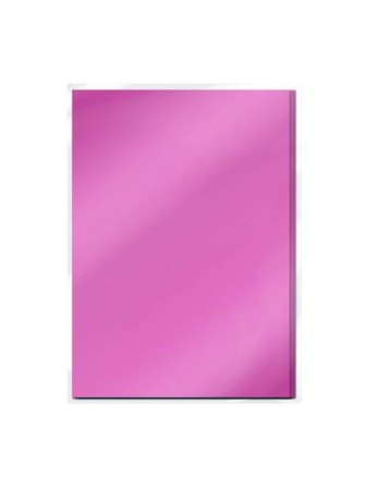 Pack 5 feuilles de papier Miroir A4 - Pink Chiffon - Tonic Studio