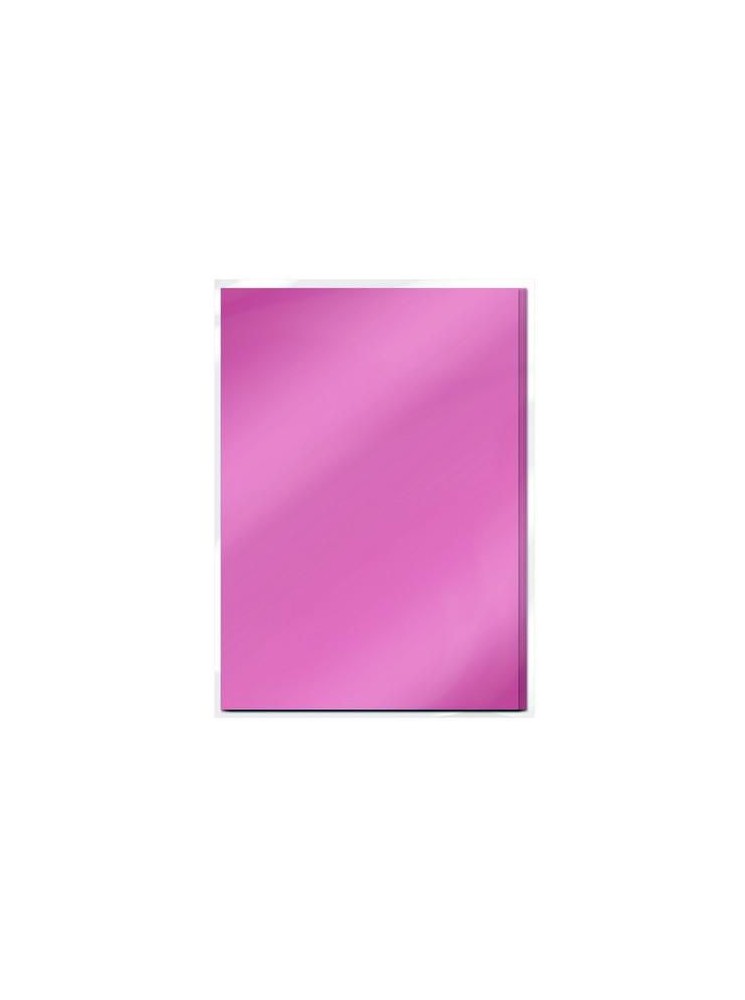 Pack 5 feuilles de papier Miroir A4 - Pink Chiffon - Tonic Studio
