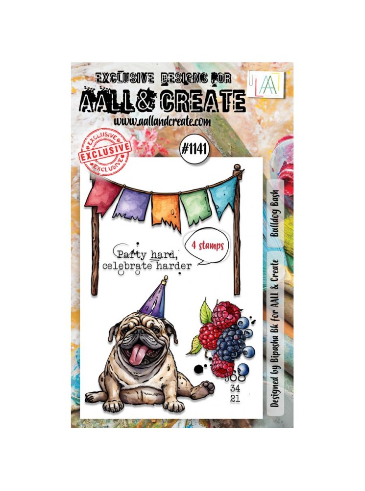 Tampon clear N° 1141: Bulldog Bash - Collection "Sweet Gatherings" Aall & create