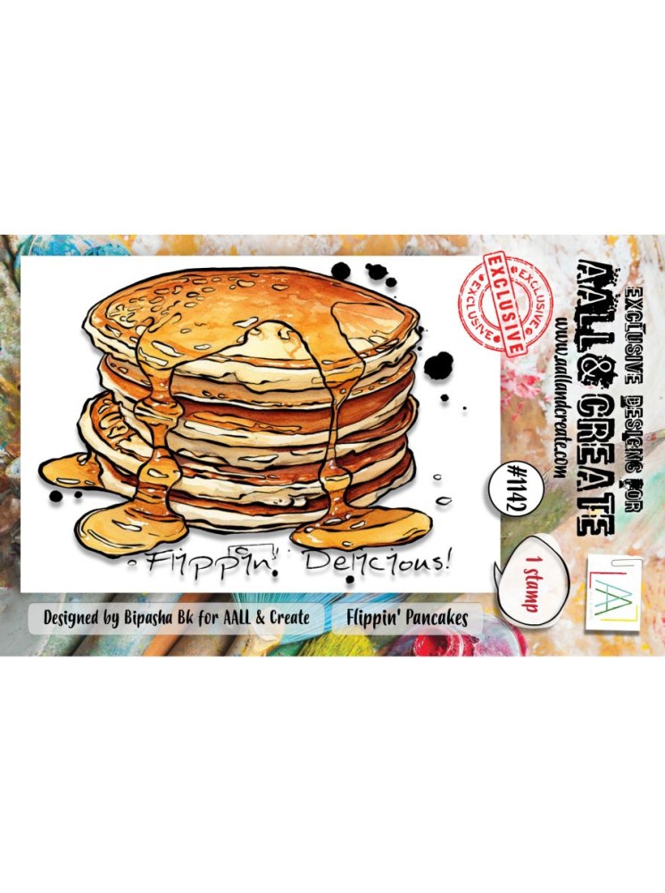Tampon clear N° 1142 : Flippin' Pancake - Colllection "Sweet Gatherings"Aall & create