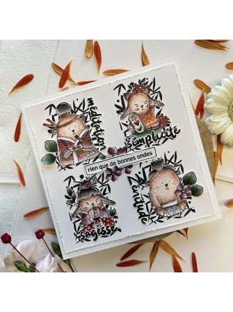 Tampon Clear - Doudou "Porte-bonheur" - Collection "Soleil Levant" - Chou & Flowers