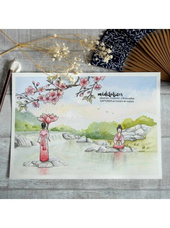 Tampon clear - Dans la nature - Collection "Soleil Levant" - Chou & Flowers