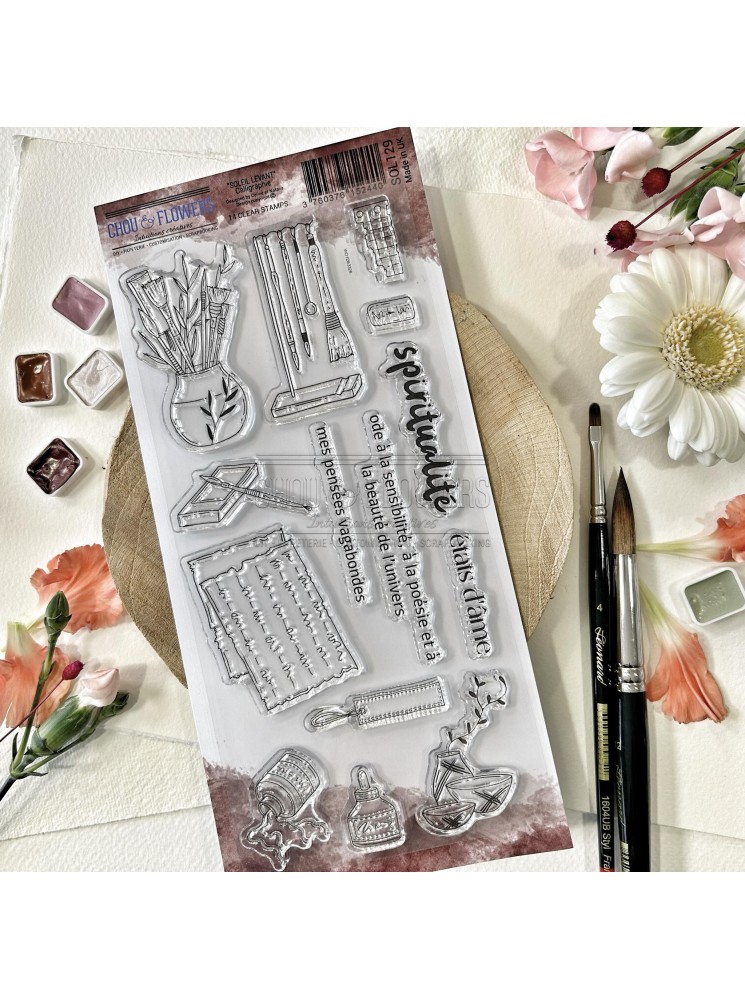 Tampon clear - Calligraphie - Collection "Soleil Levant" - Chou & Flowers