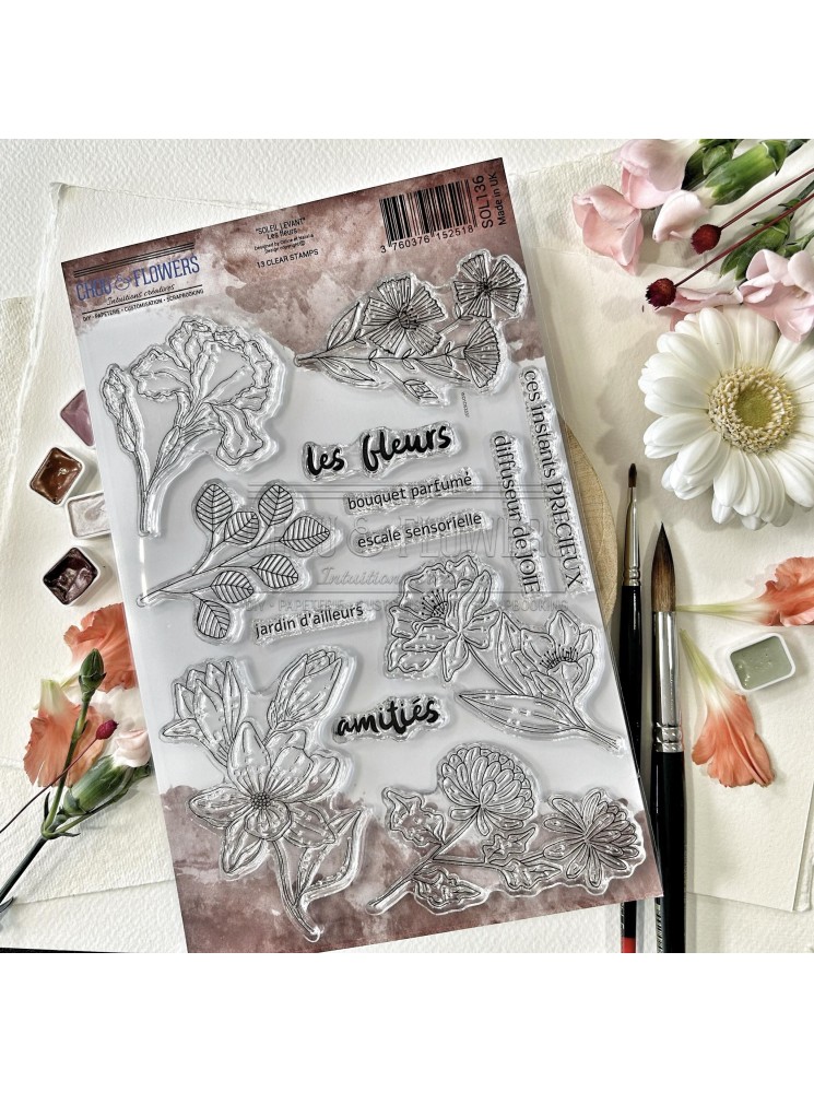 Tampon clear - Les fleurs - Collection "Soleil Levant" - Chou & Flowers