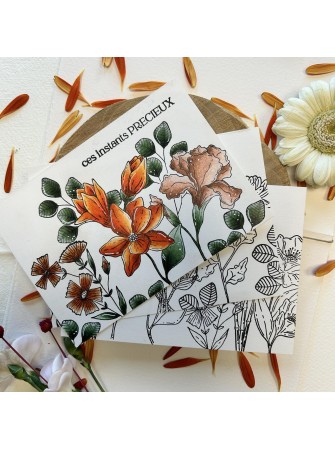 Tampon clear - Les fleurs - Collection "Soleil Levant" - Chou & Flowers