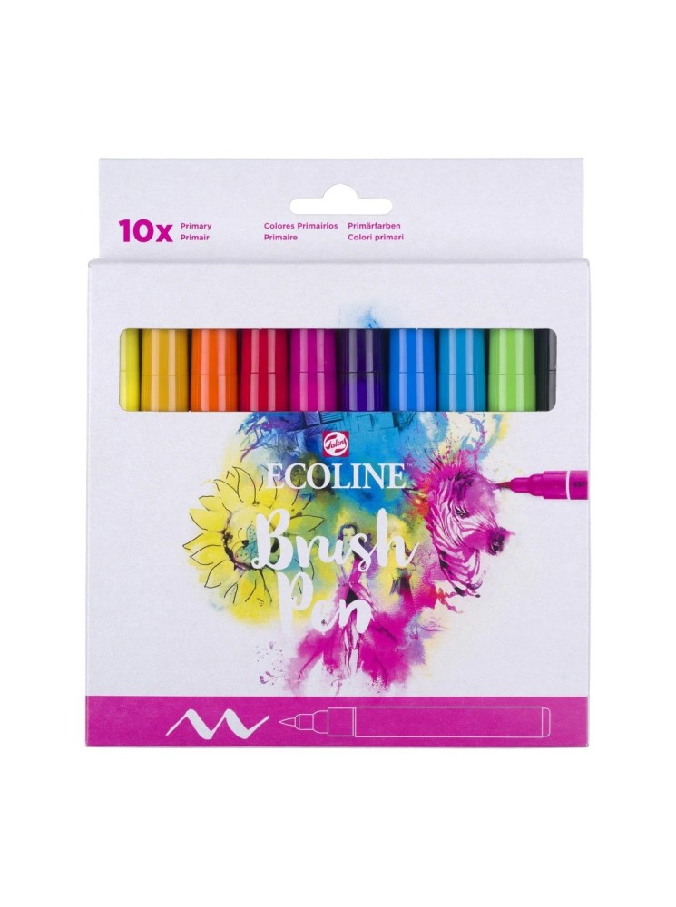 Set de 10 marqueurs Ecoline - Couleurs primaires - Royal Talens