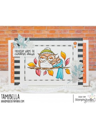 Snuggle Owlies on a Branch - collection "Bella's" - Tampon cling - Stampingbella