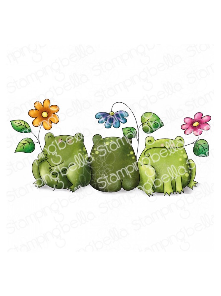 Frogs & Flowers - collection "Bella's" - Tampon cling - Stampingbella