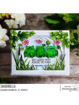 Frogs & Flowers - collection "Bella's" - Tampon cling - Stampingbella