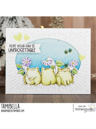 Frogs & Flowers - collection "Bella's" - Tampon cling - Stampingbella