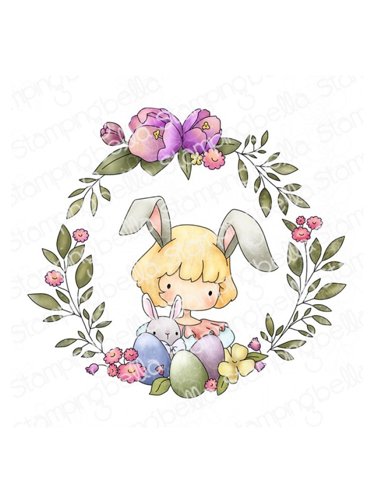 April & Her Bunny love easter - Collection "Tiny Townie" - Tampon cling - Stampingbella
