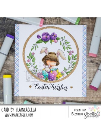 April & Her Bunny love easter - Collection "Tiny Townie" - Tampon cling - Stampingbella