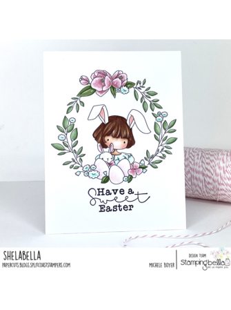 April & Her Bunny love easter - Collection "Tiny Townie" - Tampon cling - Stampingbella