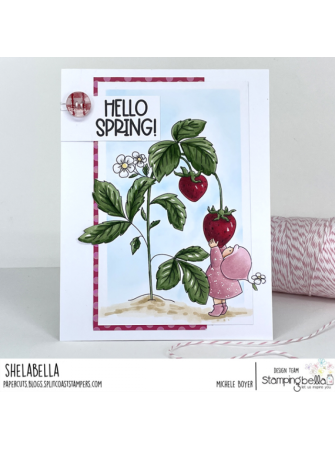 Loves Strawberries - Collection "Bundle Girl" - Tampon cling - Stampingbella