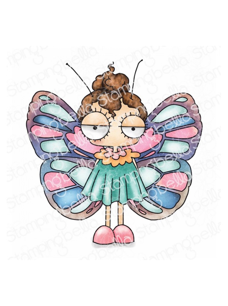 Butterfly Girl - Collection "Mini Oddball" - Tampon cling - Stampingbella