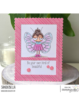 Butterfly Girl - Collection "Mini Oddball" - Tampon cling - Stampingbella