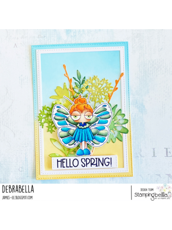 Butterfly Girl - Collection "Mini Oddball" - Tampon cling - Stampingbella