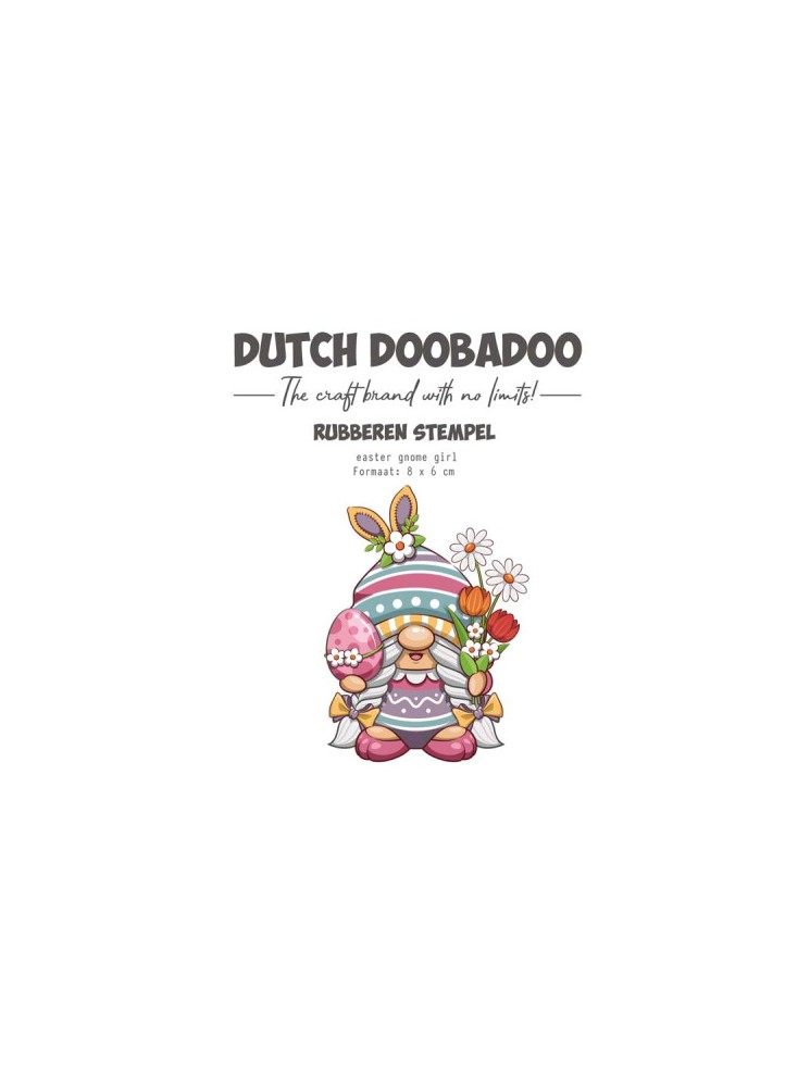 Tampon Cling - Easter Gnome Girl - Collection "Easter Gnome" - Dutch Doobadoo