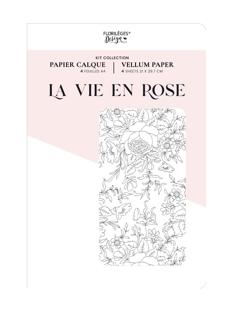 Les papiers calque - collection "La vie en Rose" - Florilèges