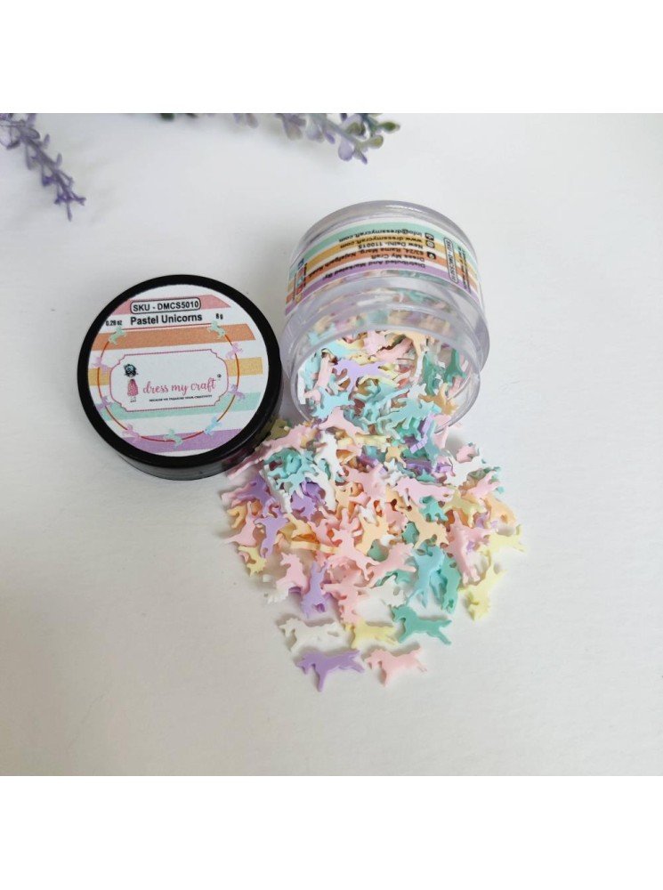 Eléments en résine pour shaker - Licornes - Dress My Craft