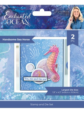Handsome Sea Horse - combo dies + tampon - Collection Enchanted Ocean" - Crafter's Companion