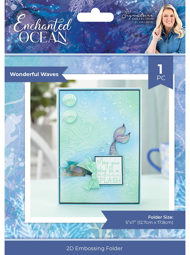 Plaque d'embossage  3 D - Wonderful Waves - Collection "Enchanted Ocean" - Crafter's Companion
