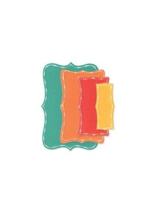Etiquettes bords en pointillés - Framelits - Matrice de découpe -  Sizzix