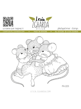 Famille de souris - Tampon clear - Lesia Zgharda
