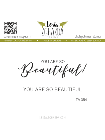 You are so beautiful - Tampon clear - Lesia Zgharda